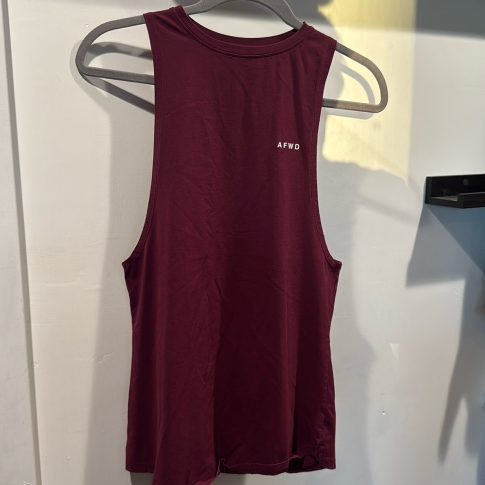Alpha Forward AFWD Men’s Tank Top Maroon Workout Sporty  Medium